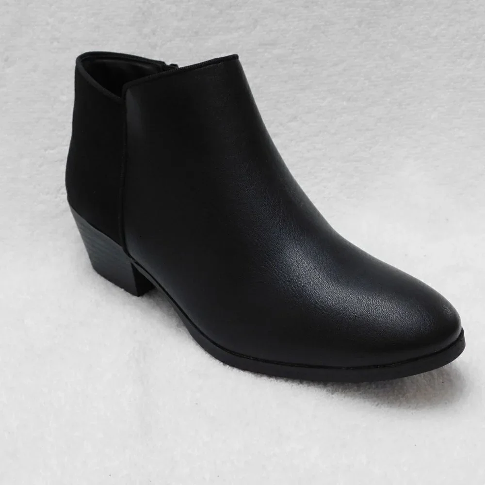 W517 Style & Co Black Women's Wileyy Ankle Booties
